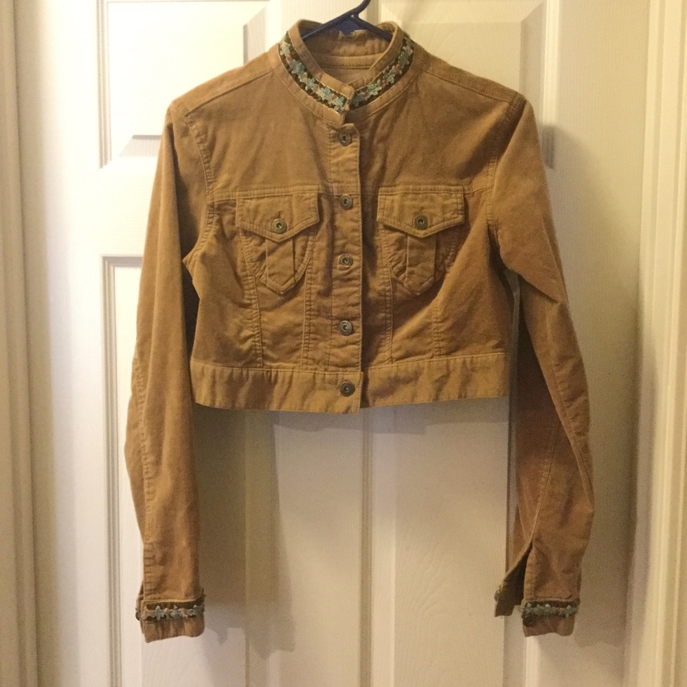 Faux suede Jacket with Trim